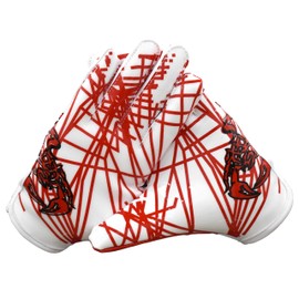 Football Receiver Gloves - Tacky Grip Skin Tight Football Gloves - Enhanced Performance Football Gloves - Pro Elite Super Sticky Receiver Football Gloves - Adult & Youth Sizes (Adult-M)