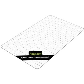 Amyracel Office Chair Mat for Low Pile Carpets, 35” x 55” Computer Chair Mat for Carpet, Clear Desk Chair Mat for Carpeted Floors, Easy Glide Floor Protector for Desk Chair
