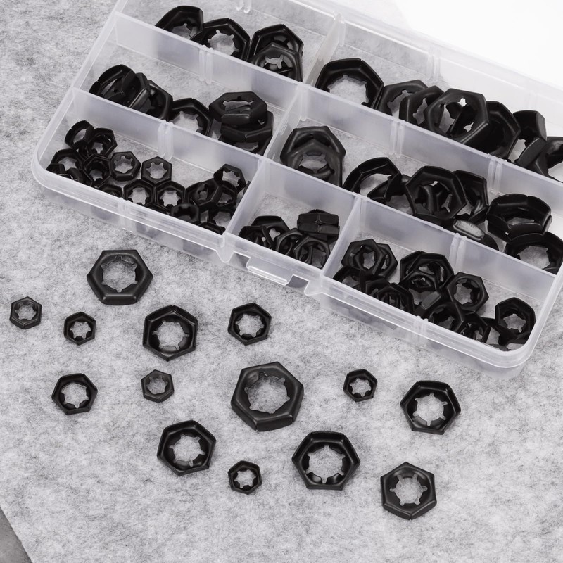 Keadic 105 Stück Push On Lock Nuts Sortiment Kit, interne