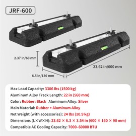 Rogvoc Heavy-Duty Rubber Floor Mount Base Pad Kit for 9000-60000 BTU Ductless Mini Split Air Conditioner Anti Vibration Rubber Pad, Supports up to 1100 lbs, 600 mm