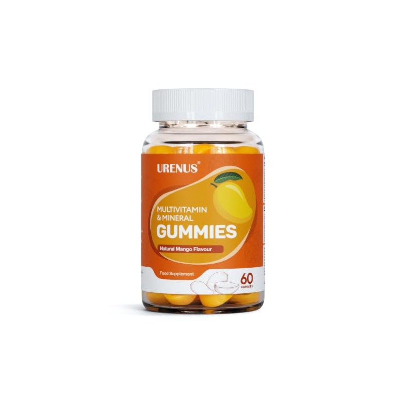 URENUS Multivitamin Gummies with Vitamins C, D3, B12, E &