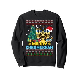 Happy Christmukkah Jewish Christmas Hanukkah Chanukah Gift Sweatshirt