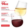 Tritan Plastic Shatterproof Wineglasses (4 Pc) Unbreakable Elegant Drinkware (14oz)