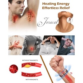 Jeracol Jeracol 99.99% Soild Copper Magnetic Bracelets for Men,3X Ultra Strength Magnets(3500 Gauss) Magnetic Bracelets,Magnetic Wristband Brazaletes for Anniversary,Adjustable Size&Jewelry Gift Box