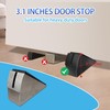 Boonbery Adjustable Heavy Duty Door Stopper, Spring Loaded with Holder,