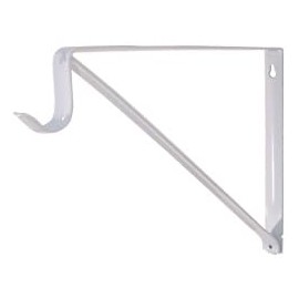 Stone Harbor Hardware Heavy-Duty Shelf Bracket with 2-1/2" Drop, White