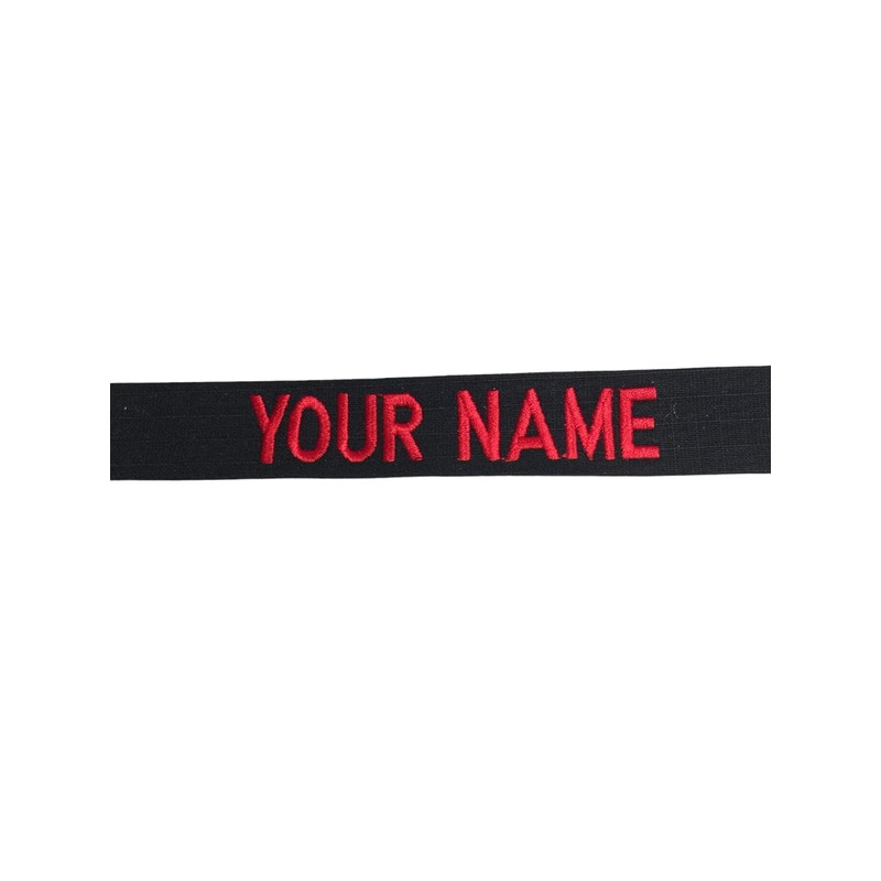 Black Name Tape, Sew on, Custom Uniform Military Name Tape