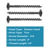 #14 x 3 Black IMSCREWS Wood Deck Screws - T30