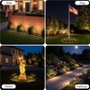 Sublume Solar Tree Lights Outdoor, Palm Tree Ring Uplights with