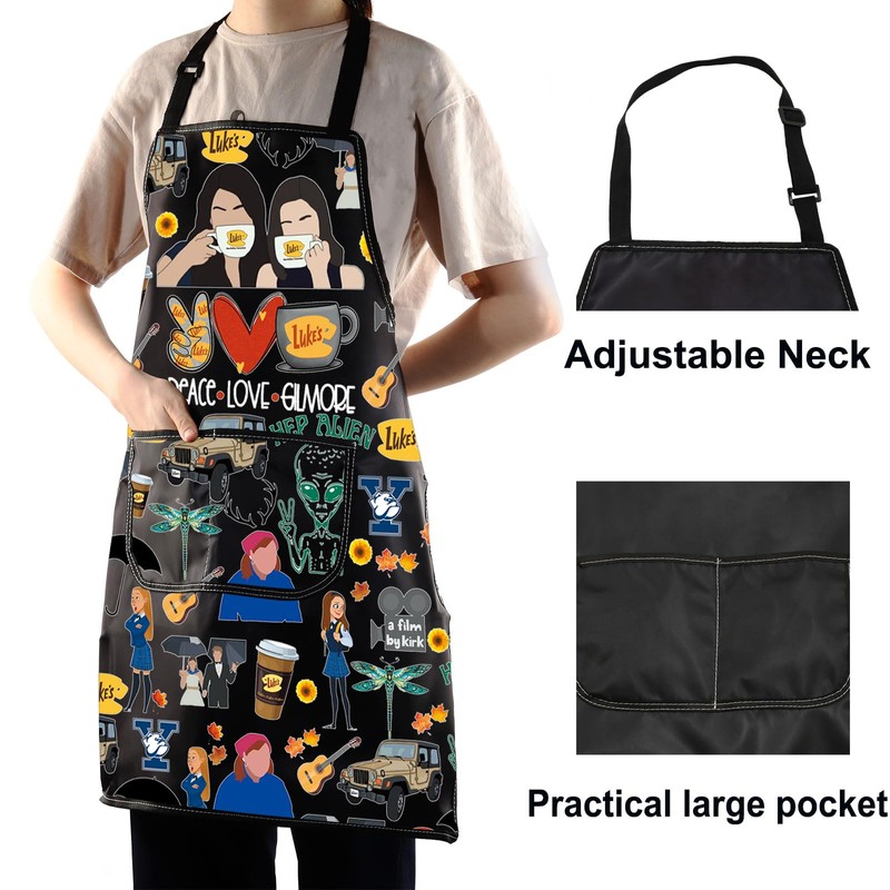 WZMPA Luke's Diner Kitchen Apron Luke's Diner Lover Gift Peace