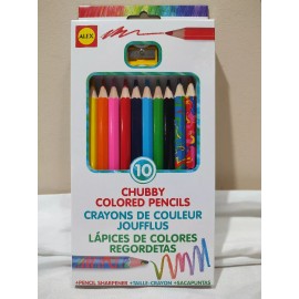 ALEX - Chubby Colored Pencils 10pc - Children's Arts and Crafts Coloring Artist