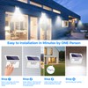 Peasur White Solar Lights Outdoor Waterproof, 6Pack 140LED Solar Powered