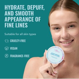 Good Molecules Caffeine Energizing Hydrogel Eye Patches - Hydrogel Mask with Hyaluronic Acid, Peptides, and Aloe to Hydrate, Brighten, and Reduce Puffiness - Pack of 30 Pairs, Cruelty-free, pH 5.7