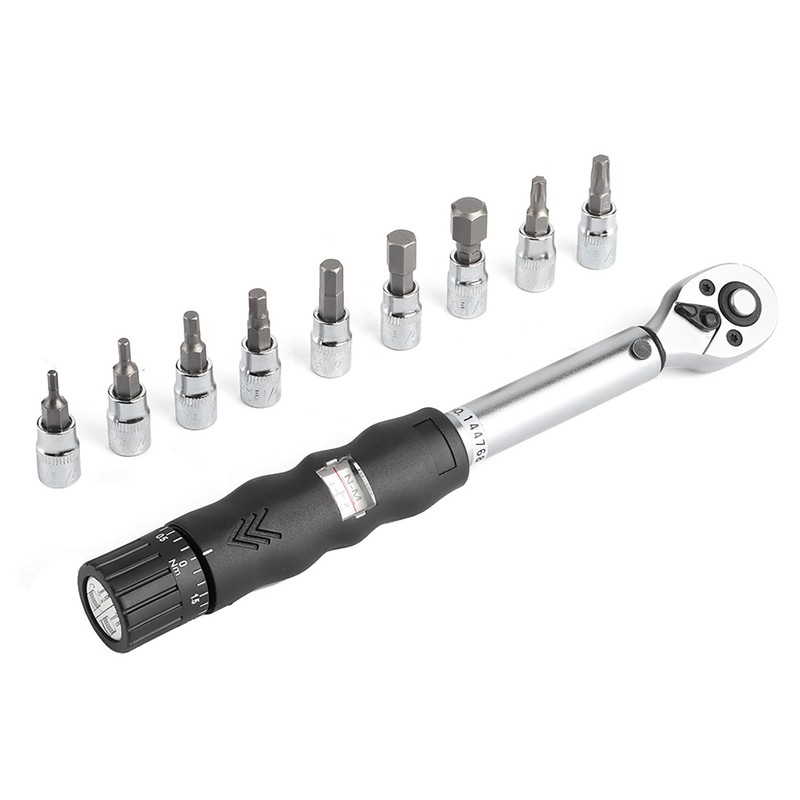 10pcs/set 2-14NM 1/4in Adjustable Torque Wrench High Precision Window Display
