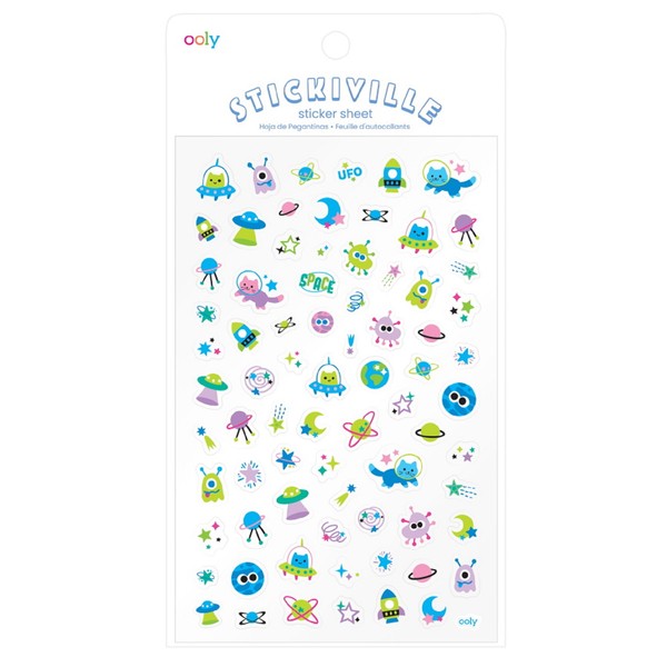 OOLY Stickiville Stickers Standard Space Buddies Ages 3+