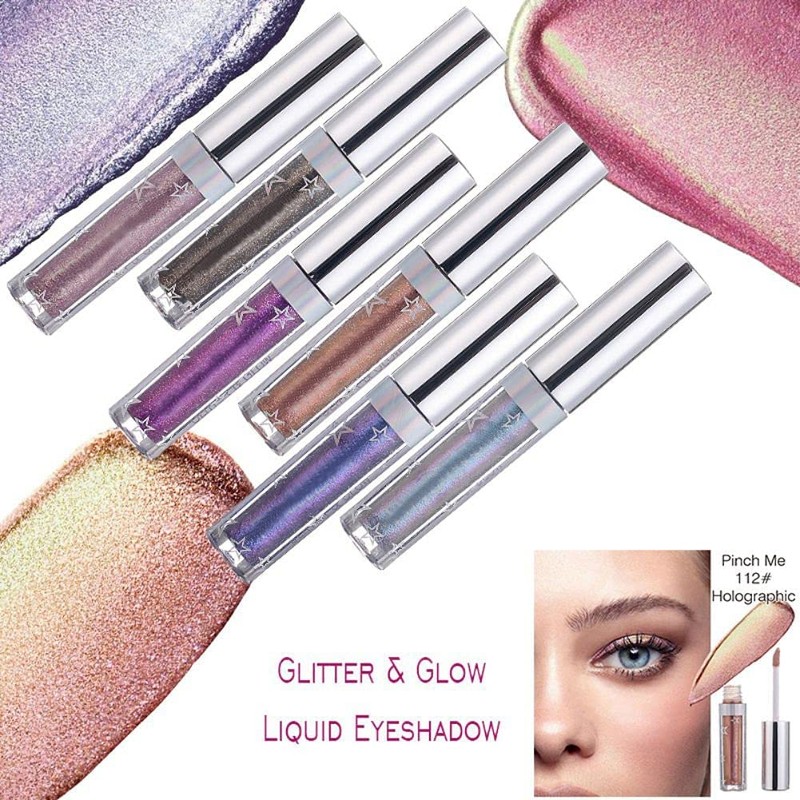 Lucoss Liquid Eyeshadow Glitter Eyeshadow Makeup Durable Shiny Glitter Waterproof