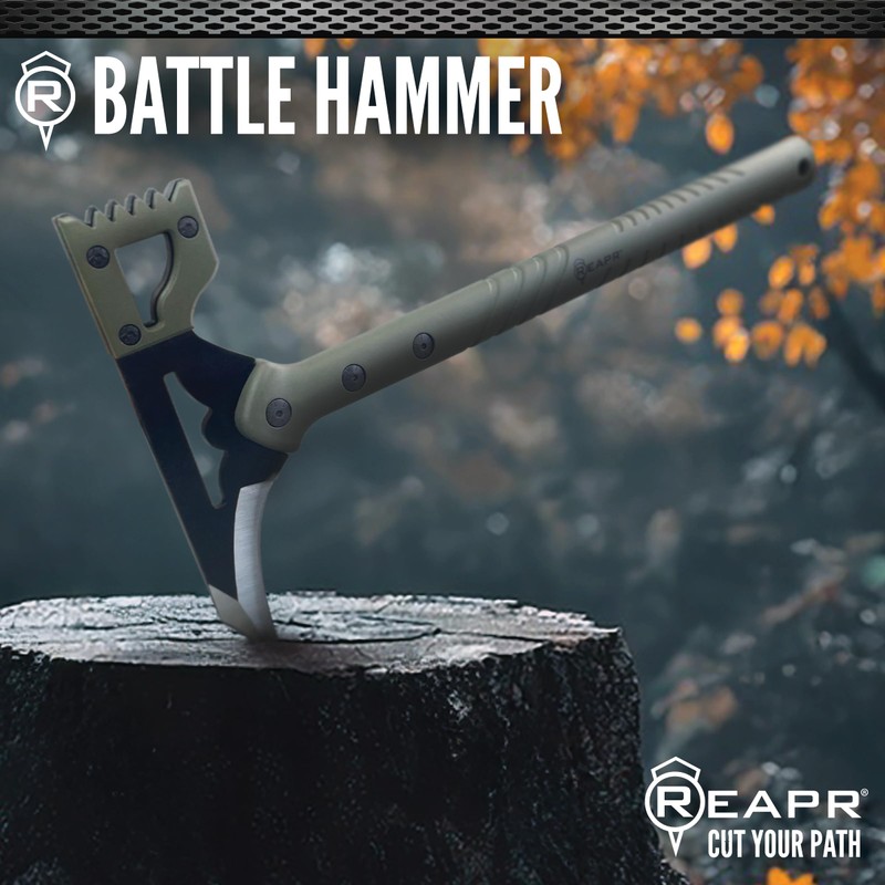 REAPR Battle Hammer – 15¾″ Fixed‑Head Hammer Axe with 3¼″