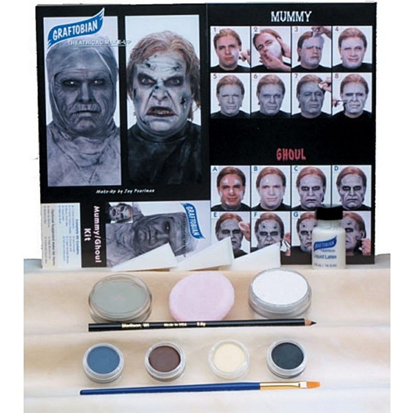 Graftobian Professional Mummy/Ghoul Complete Make-up Kit with Instructions