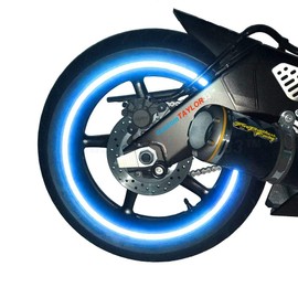 customTAYLOR33 (All Vehicles) Blue High Intensity Grade Reflective Copyrighted Safety Rim Tapes (Must Select Your Rim Size), 20" (Rim Size, for Cars/Trucks)