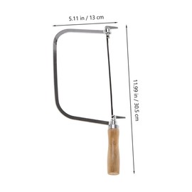 LALAFINA 2 Sets Mini U Shaped Coping Saws with Wooden Handle Portable Bow Tool for Woodworking DIY Crafts and Intricate Cutting Lightweight and Durable Hand Tools