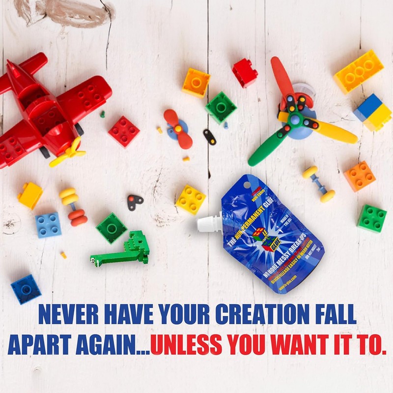 Le Glue Temporary Glue 2 Pack - Compatible with Legos