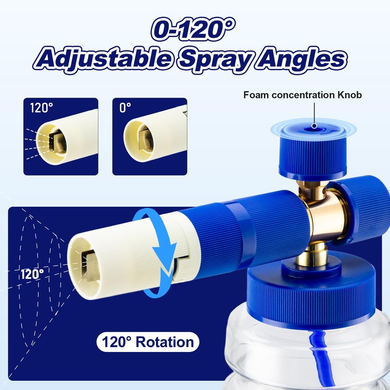 REALYOU Foam Cannon, Foam Cannon for Pressure Washer with 1/4