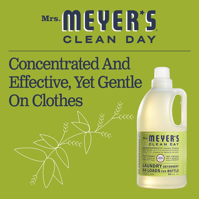 MRS. MEYER'S CLEAN DAY Liquid Laundry Detergent, Infused with Essential