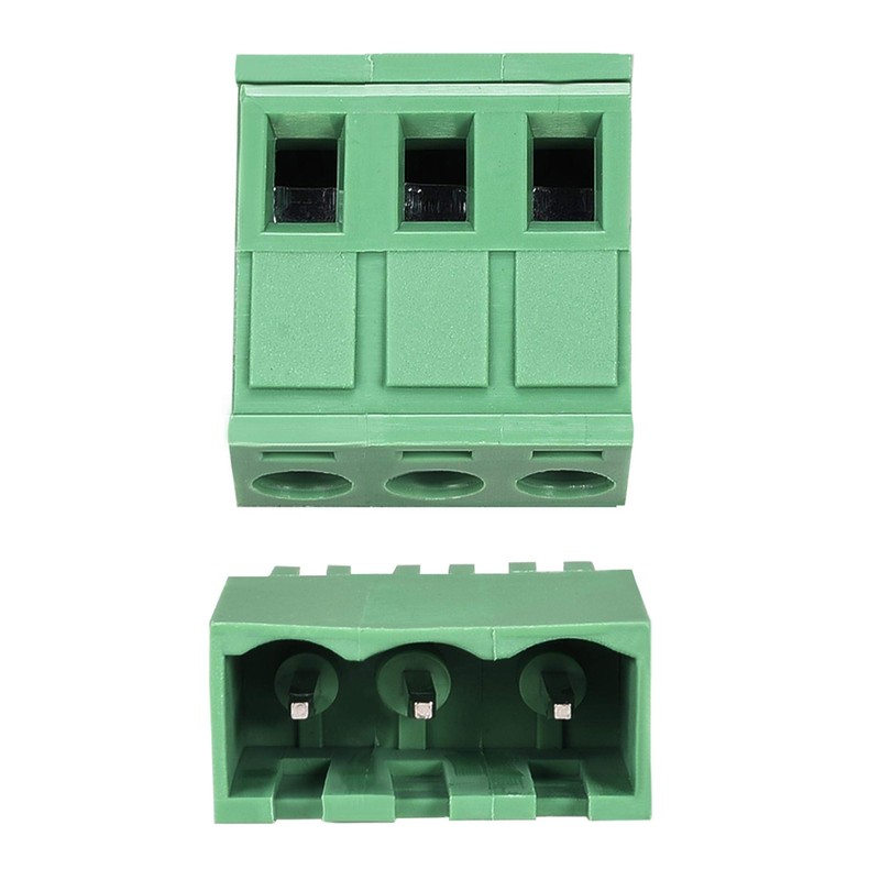 sourcing map 3 Pin 5.08mm Pitch Male Female PCB Screw