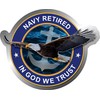 ProSticker 1090 (One) 4" Military Series Navy Retired in God