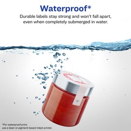 Avery Durable Waterproof Wraparound Band Labels, Sure Feed Technology, 2-3/8" x 8", Oil and Tear-Resistant, Cigar Band Labels, Laser/Pigment-Based Inkjet Printable, 30 Total