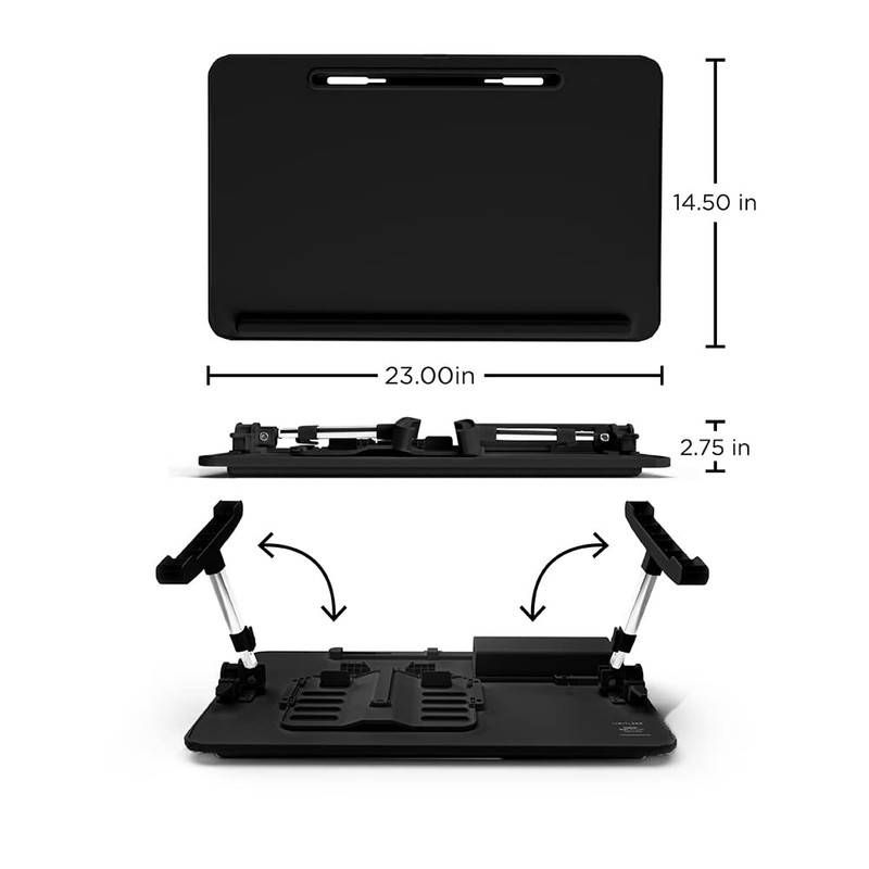 Limitless TotalDesk Portable Modern Workstation and Lap Desk with Adjustable