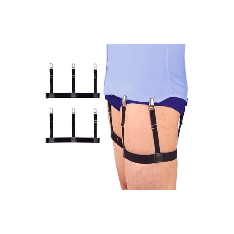 Par de Tirantes para Camisa 2 Sujetadores para Camisa Elasticos