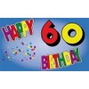 Flag 60th Birthday Happy Birthday 90 x 150 cm