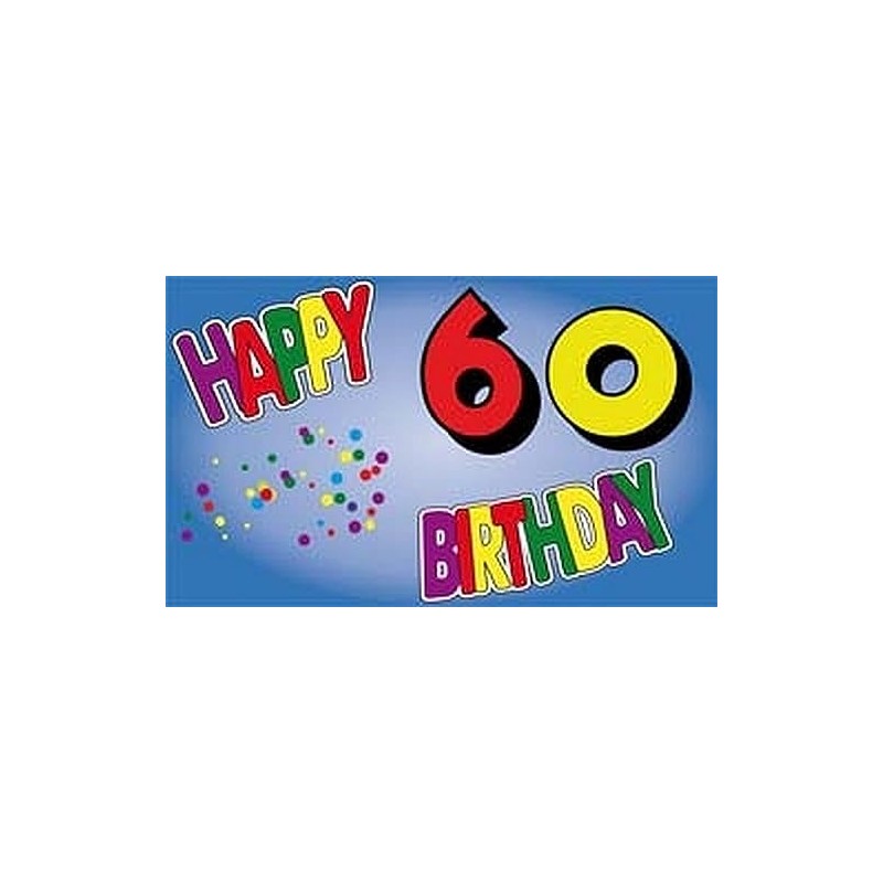 Flag 60th Birthday Happy Birthday 90 x 150 cm