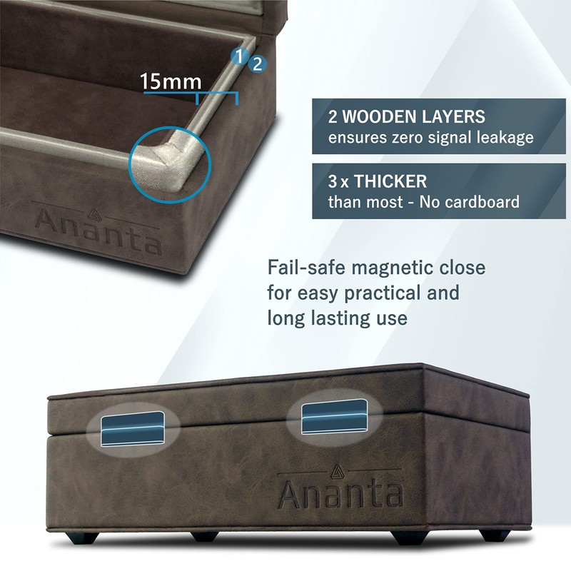 Ananta Faraday Box for Car Keys Plus Faraday Pouch &