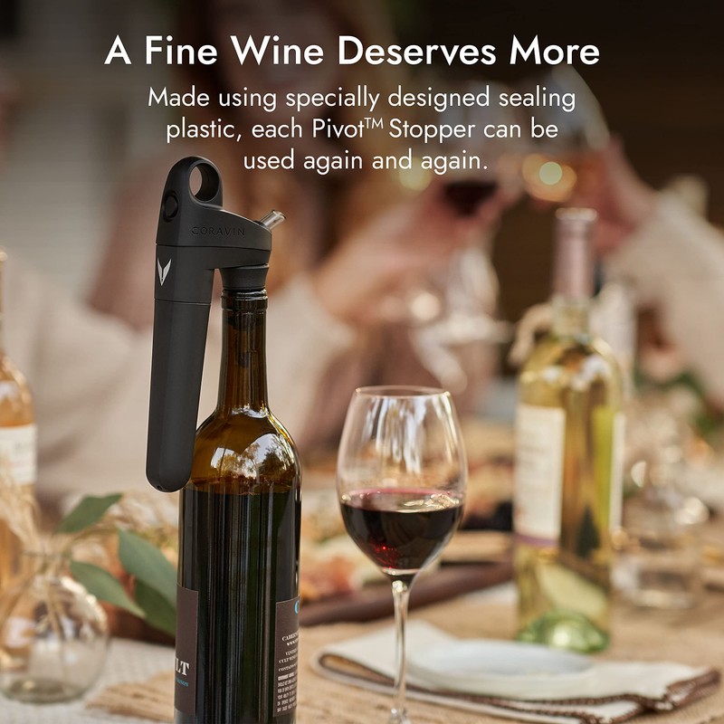 Coravin Pivot Stoppers 6 Pack, Black