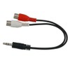 6" 3.5mm Stereo (M) to Dual RCA (F) Audio Cable