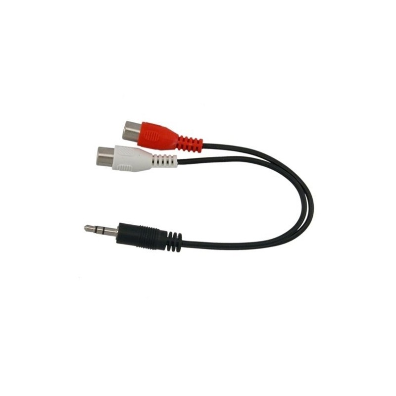 6" 3.5mm Stereo (M) to Dual RCA (F) Audio Cable