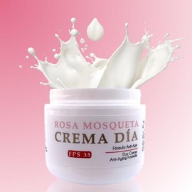Crema Hidratante Facial de Día con Rosa Mosqueta FPS 35 | Para Mujer | Piel Grasa, Seca y Mixta | Humectante Facial Ligero con Protección Solar | Crema para la Cara 60 ml