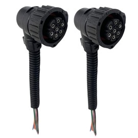 Pair of 6/7 Pin Repair Plug Connectors - for Rear Tail Light Lamps for Sprinter MAN DAF Luton