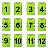 TopTie Sets of 12 Numbered Training Vest (#1-12), Soccer Pinnies