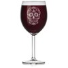 Wine Glass Sugar Candy Skull (Stemmed, 10oz)