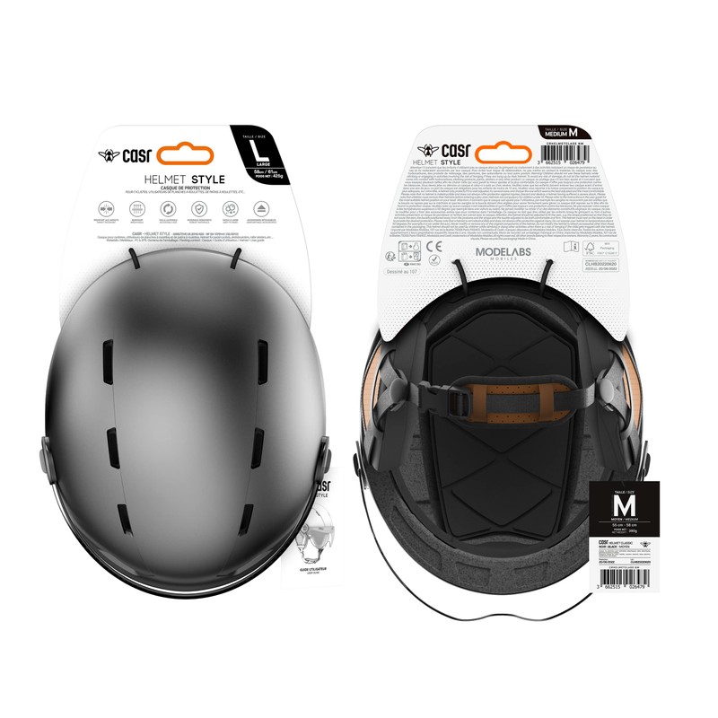 CASR Casque de Protection Gris Taille M Protective Helmet, Grey,