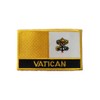 Tasmiraff 2Pcs Vatican Flag Patch Embroidered Applique Patch for Backpacks