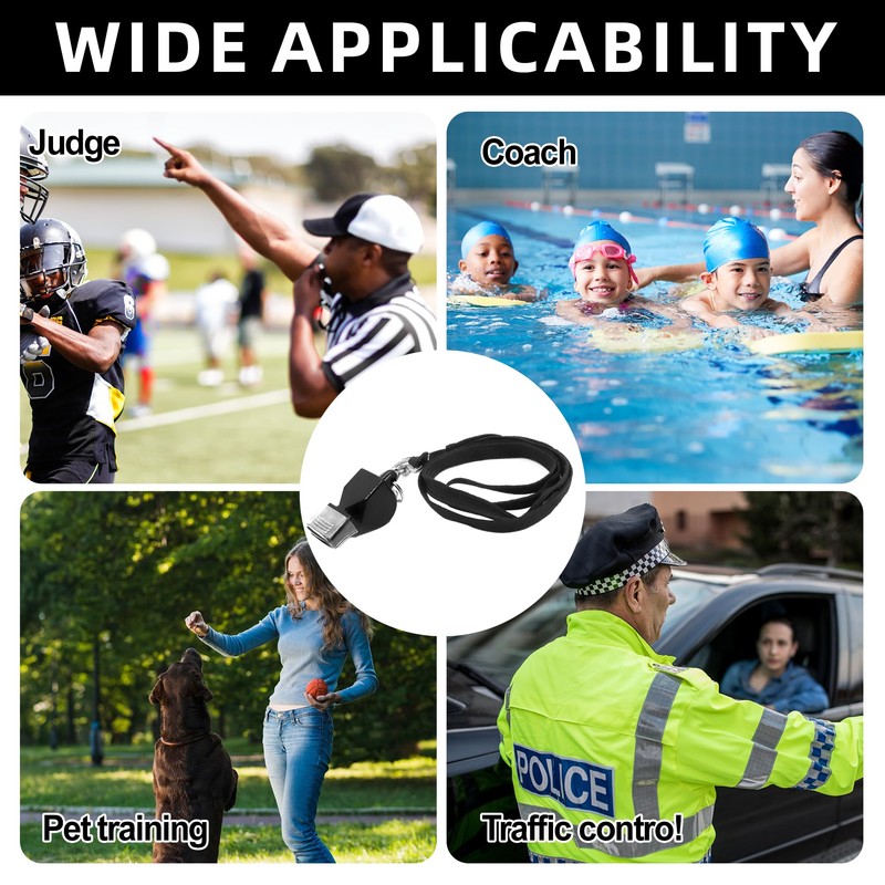 2Pcs Handheld Whistles Ultra Loud Referee Whistle Crisp Sound Sports