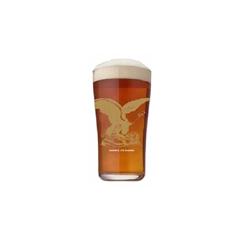 Yuengling Traditional Lager Pint Glass & Vintage Pewter Beer Bottle