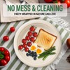 LANLISA 50 Compostable Paper Plates, Includes 25-9" & 25-7" Heavy