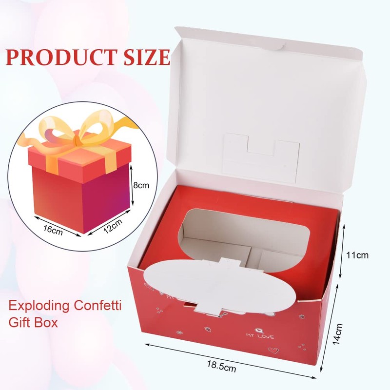 OFFCUP Gift Box Diy, Gift Explosion Box with Confetti, Pop-Up