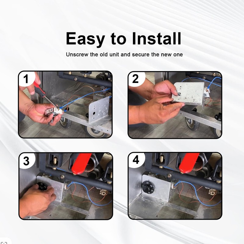 Millivolt Thermostat Control for Gas Deep Fryer with 3/8" MPT
