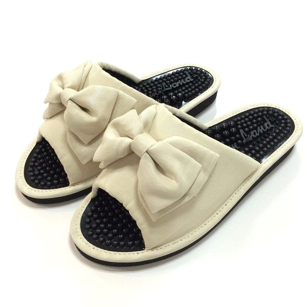 [AI] Slippers, For Visitors, Commercial Use, Health More, Ribbon, Health Slippers, Beige, Women's, Women, beige